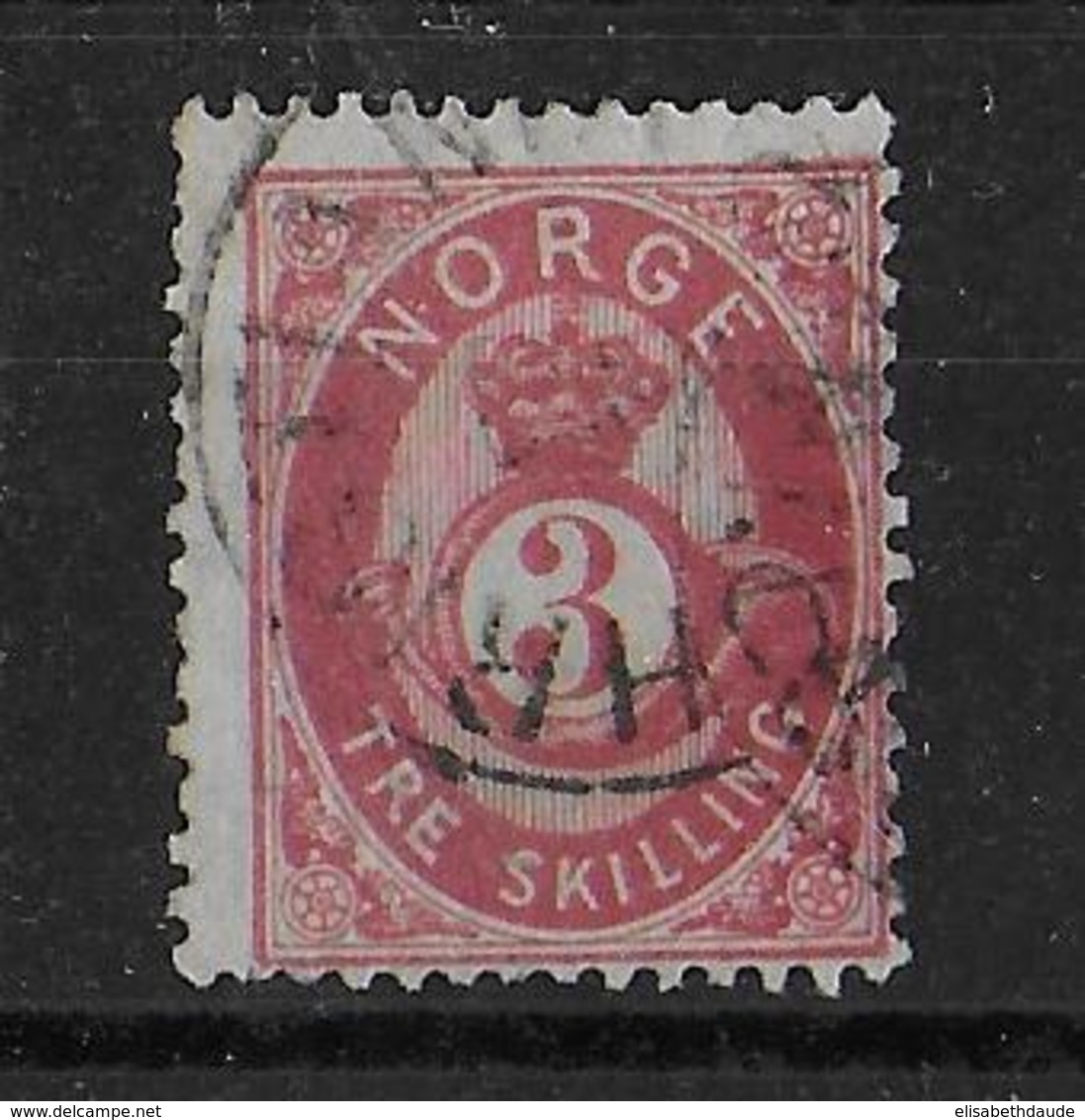 NORGE - YVERT N°18 OBLITERE - COTE = 12 EUR. - Usados