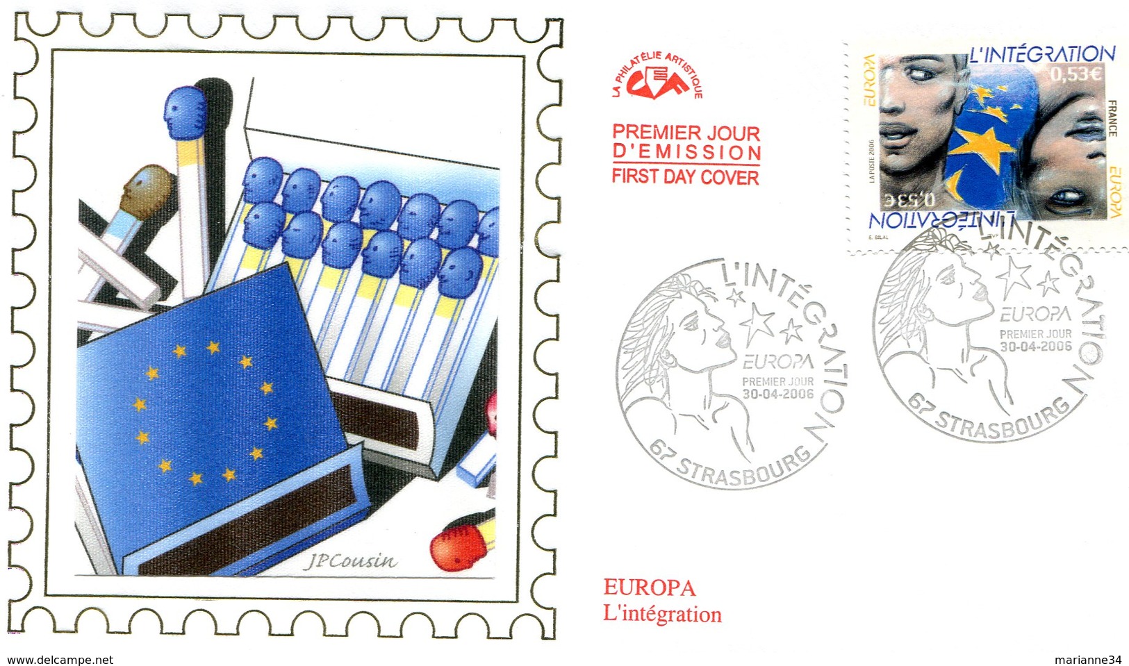 France-FDC-2006-yt 3902-Europa-l'intégration - 2000-2009