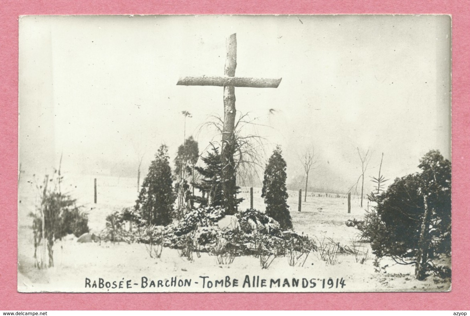 Belgique - RABOSEE - BARCHON - Carte Photo - Foto - Tombe Soldats Allemands 1914 - Deutsches Grab - Guerre 14/18 - Blégny