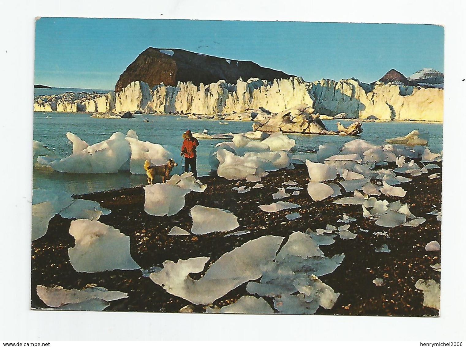 Norvège - Norge Svalbard The Kings Highway In The Midnight Sun Cachet Ours Isfjord Radiu 1974 - Chien - Norvège