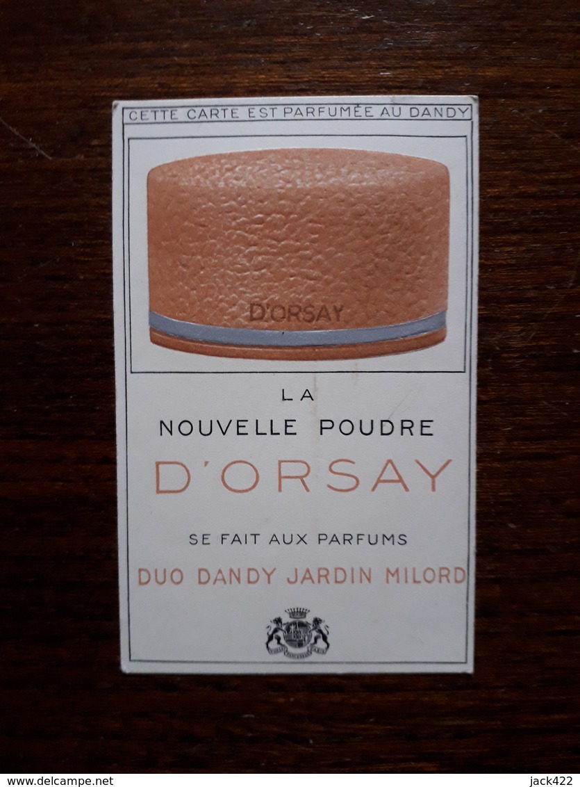 Petite Carte Parfumée Publicitaire. La Nouvelle Poudre D'Orsay - Antiquariat (bis 1960)