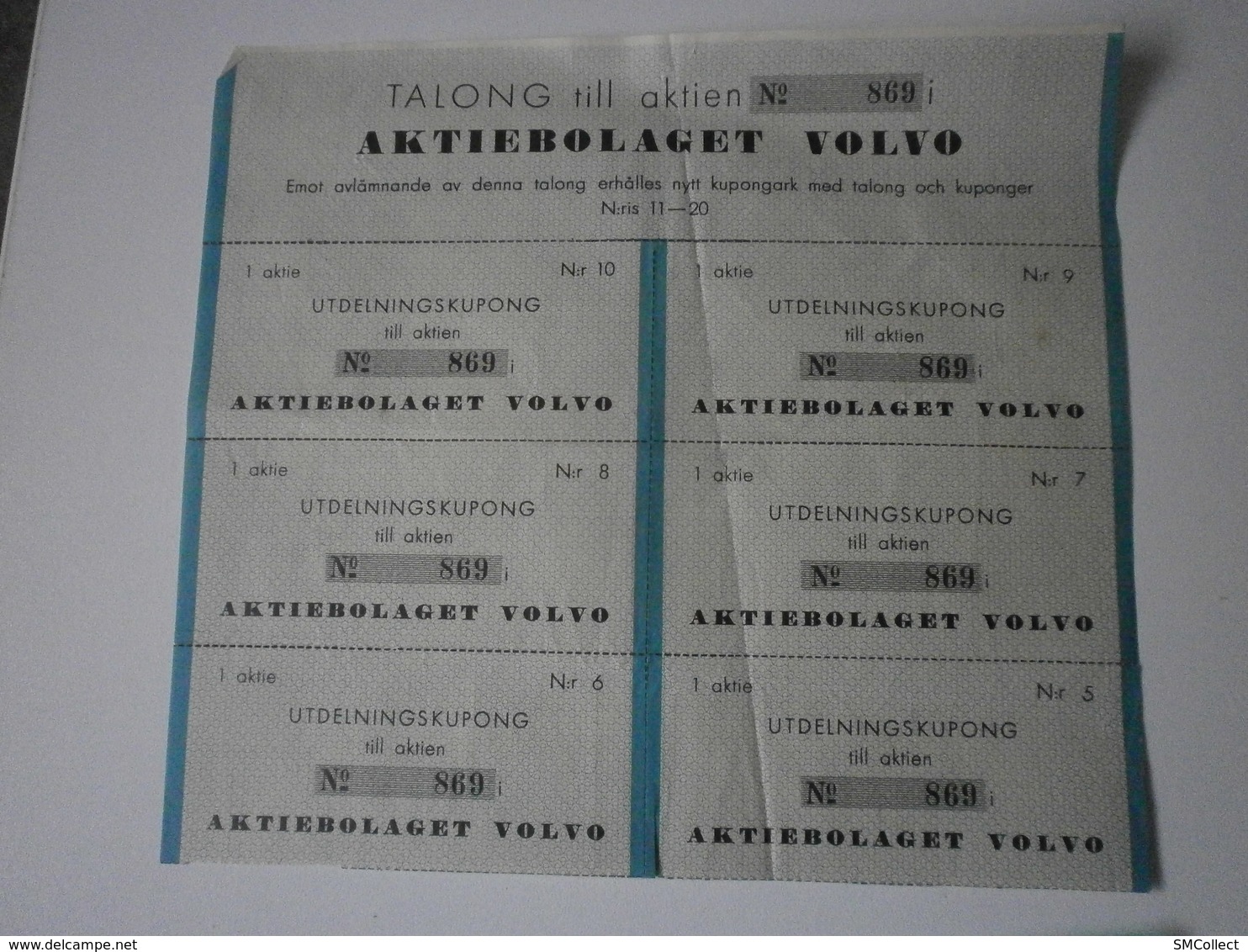 Suède. Goteborg, 1er Juin 1935. Volvo, 1 Action De 50 Kronor - Cars