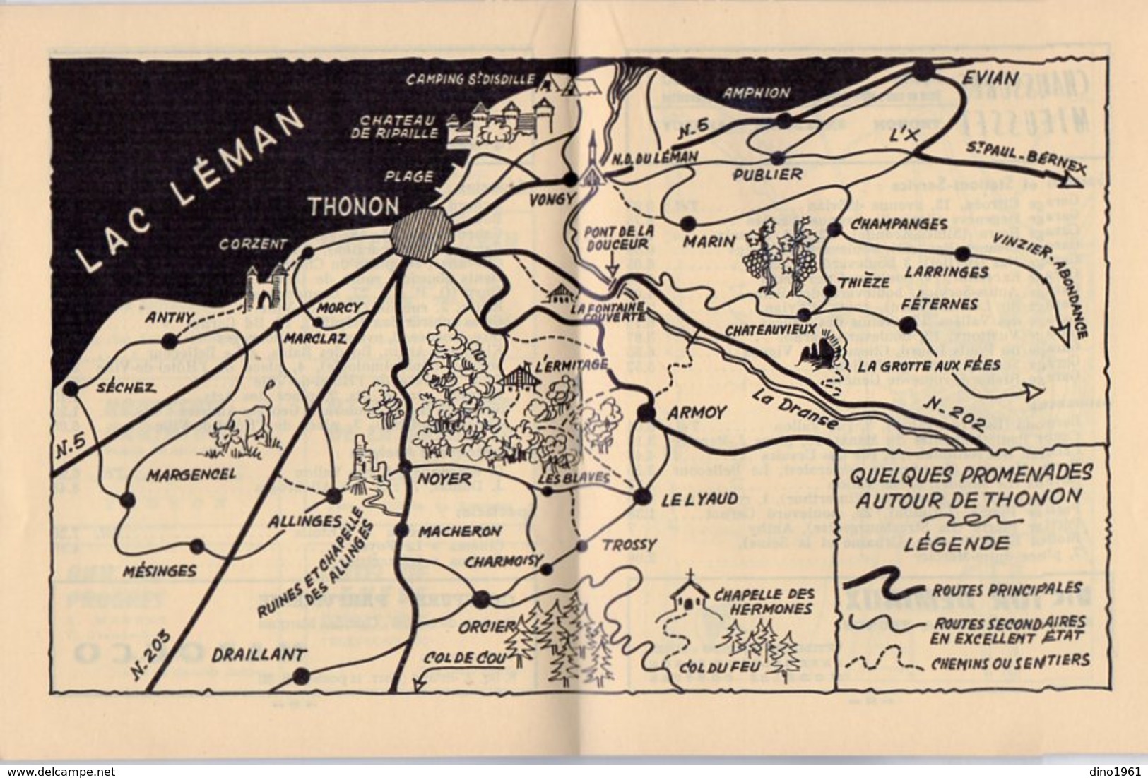 L12 - Guide Touristique - THONON - LES - BAINS 1956 - 72 pages