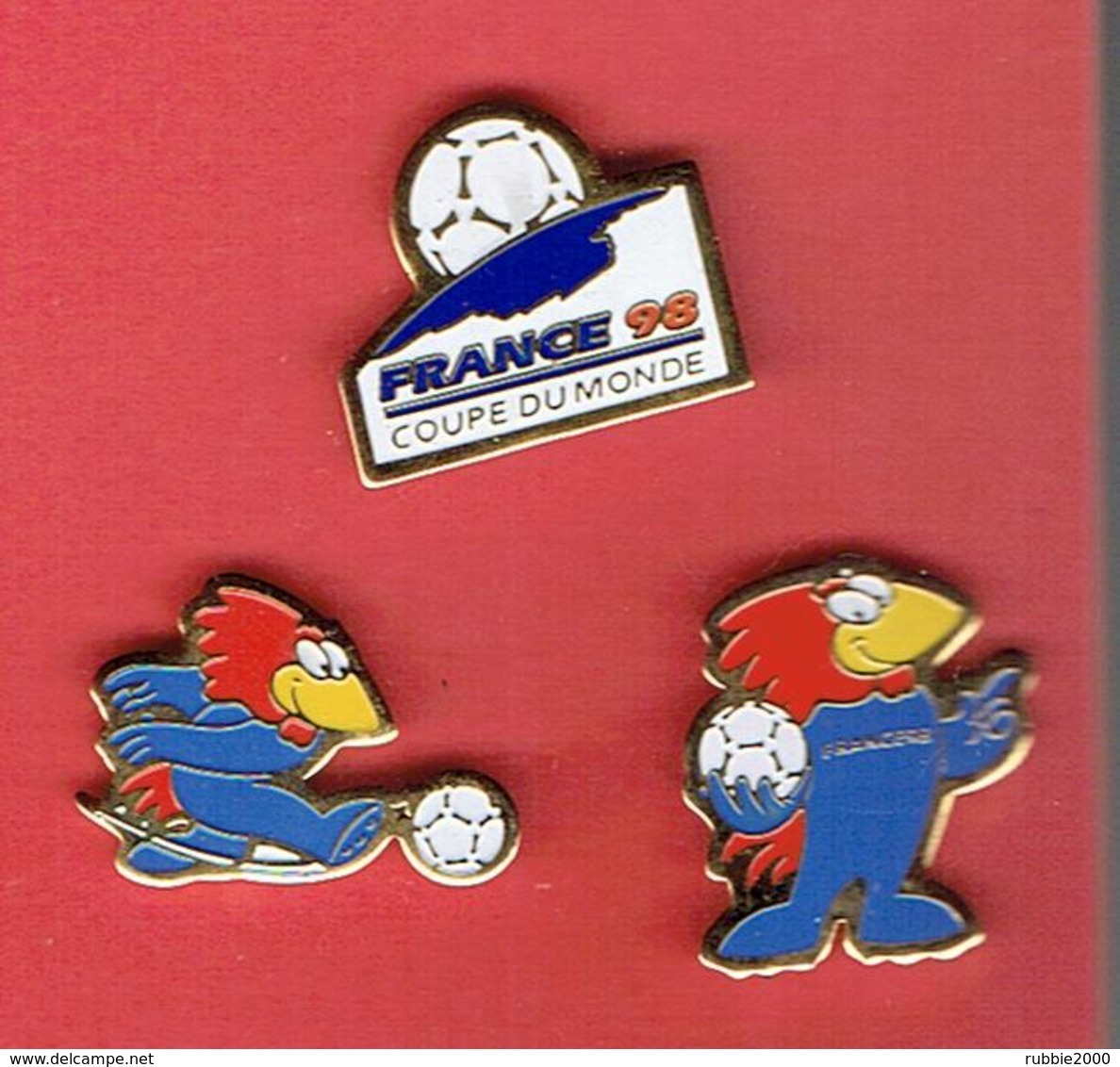 FOOTIX 1998 COUPE DU MONDE FOOT BALL SERIE DE 3 PINS - Football