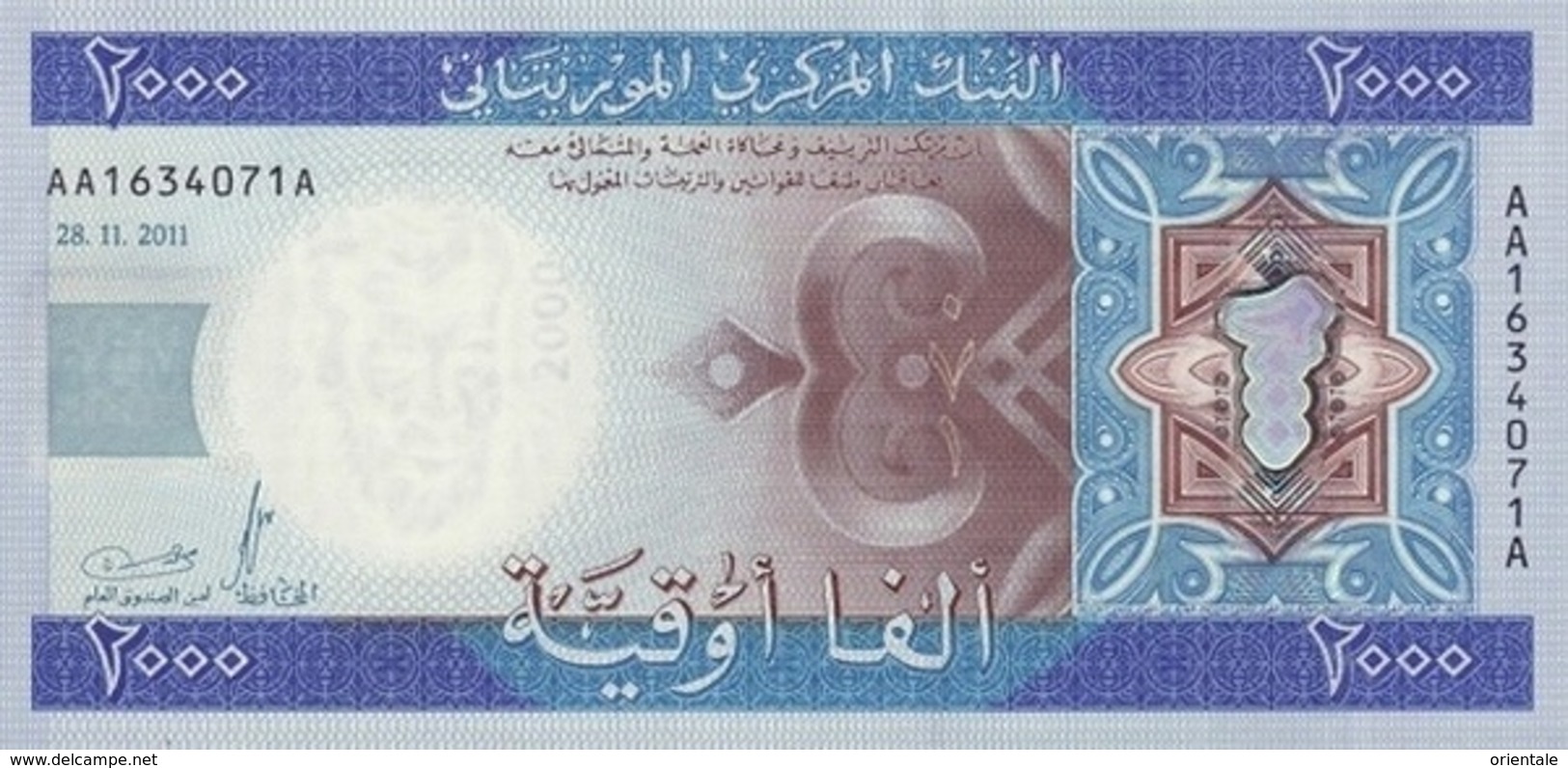 MAURITANIA P. 20 2000 O 2011 UNC - Mauritanie