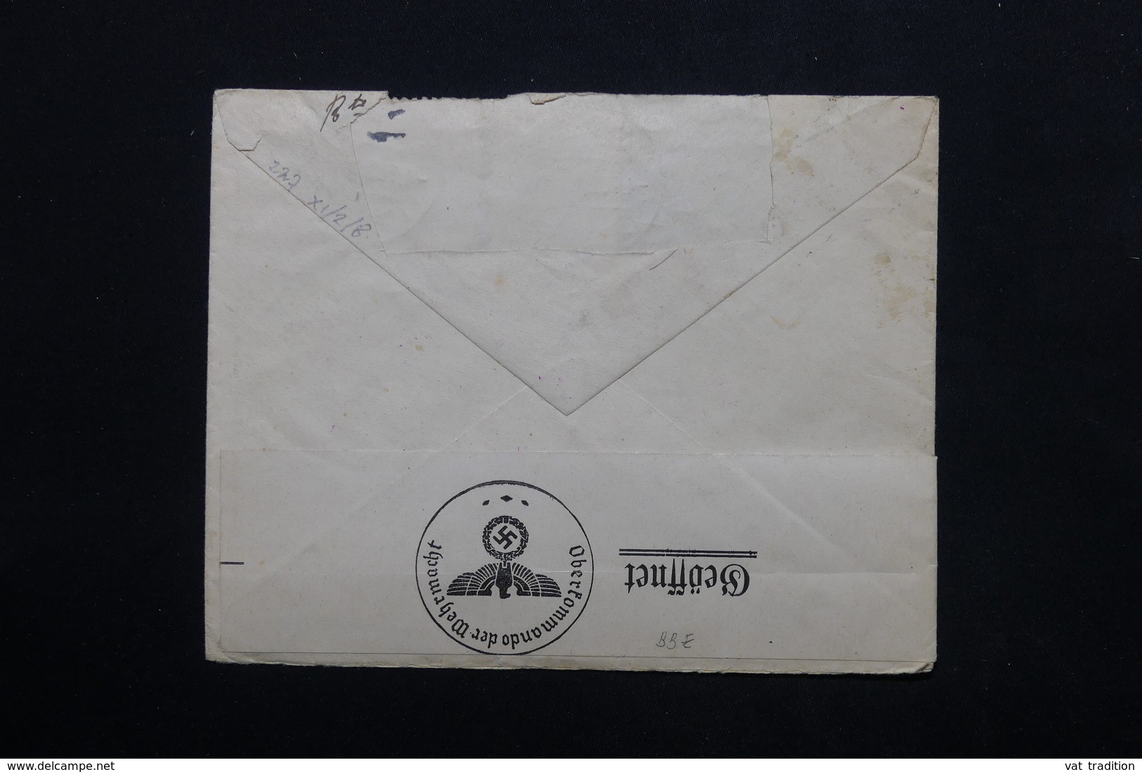 ESPAGNE - Enveloppe De Valencia Pour Bremen En 1940 Avec Contrôles Postaux , Affranchissement Tricolore - L 24771 - Marcas De Censura Nacional