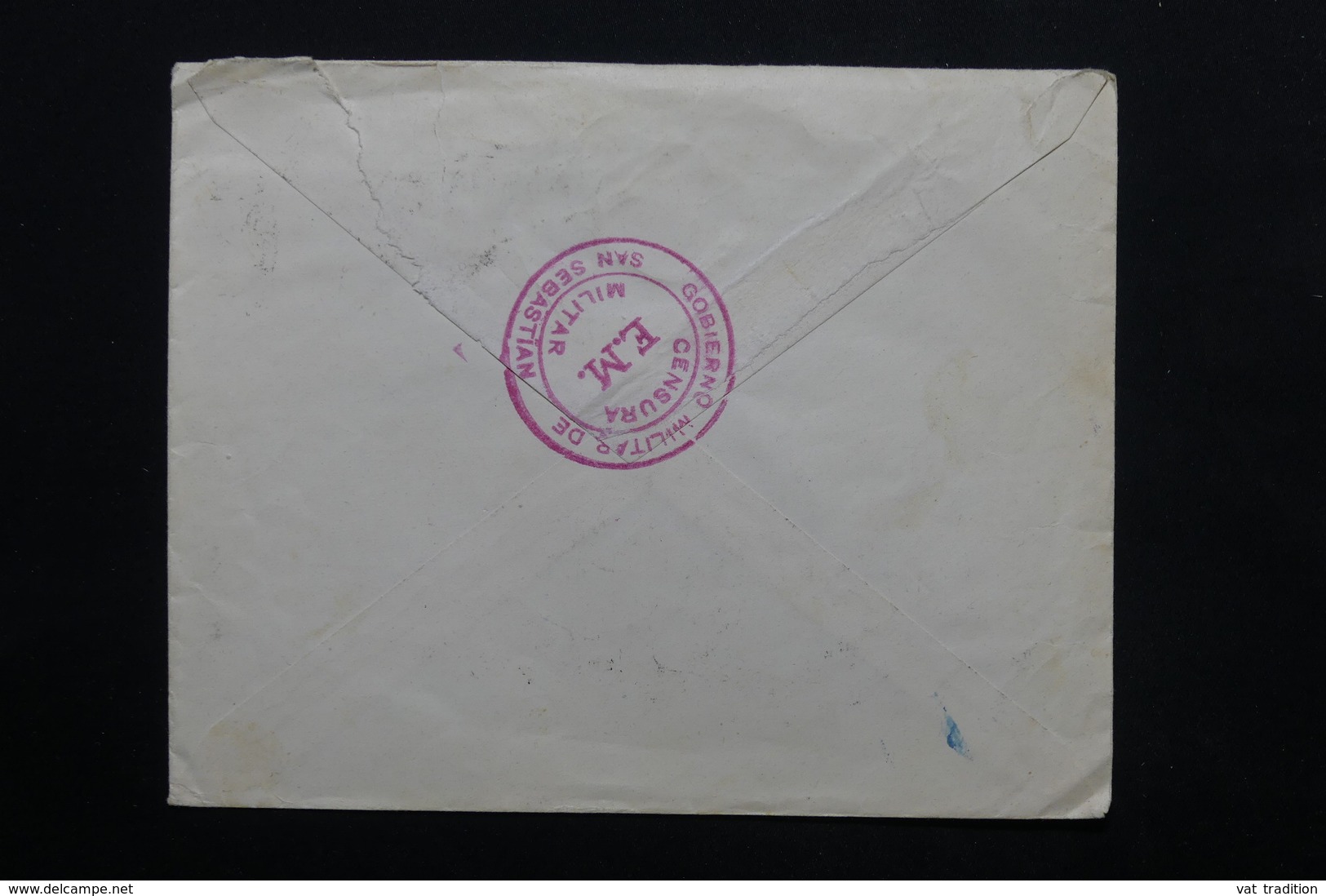 ESPAGNE - Enveloppe En Recommandé De San Sebastian Pour Bruxelles En 1938 Avec Censure Militaire - L 24773 - Republicans Censor Marks