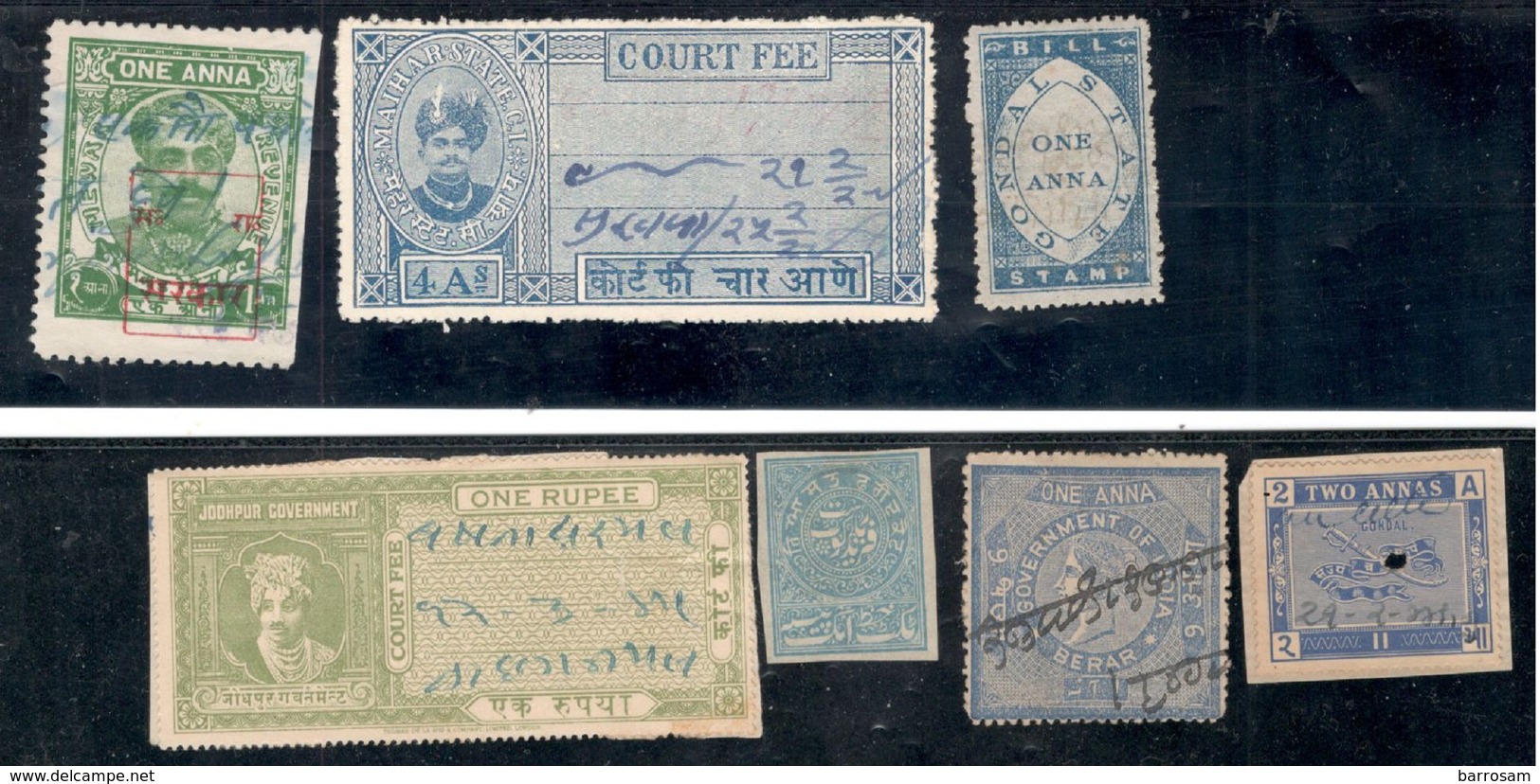 INDIA1879-1933:Lot Of 7(including Revenues) - Other & Unclassified