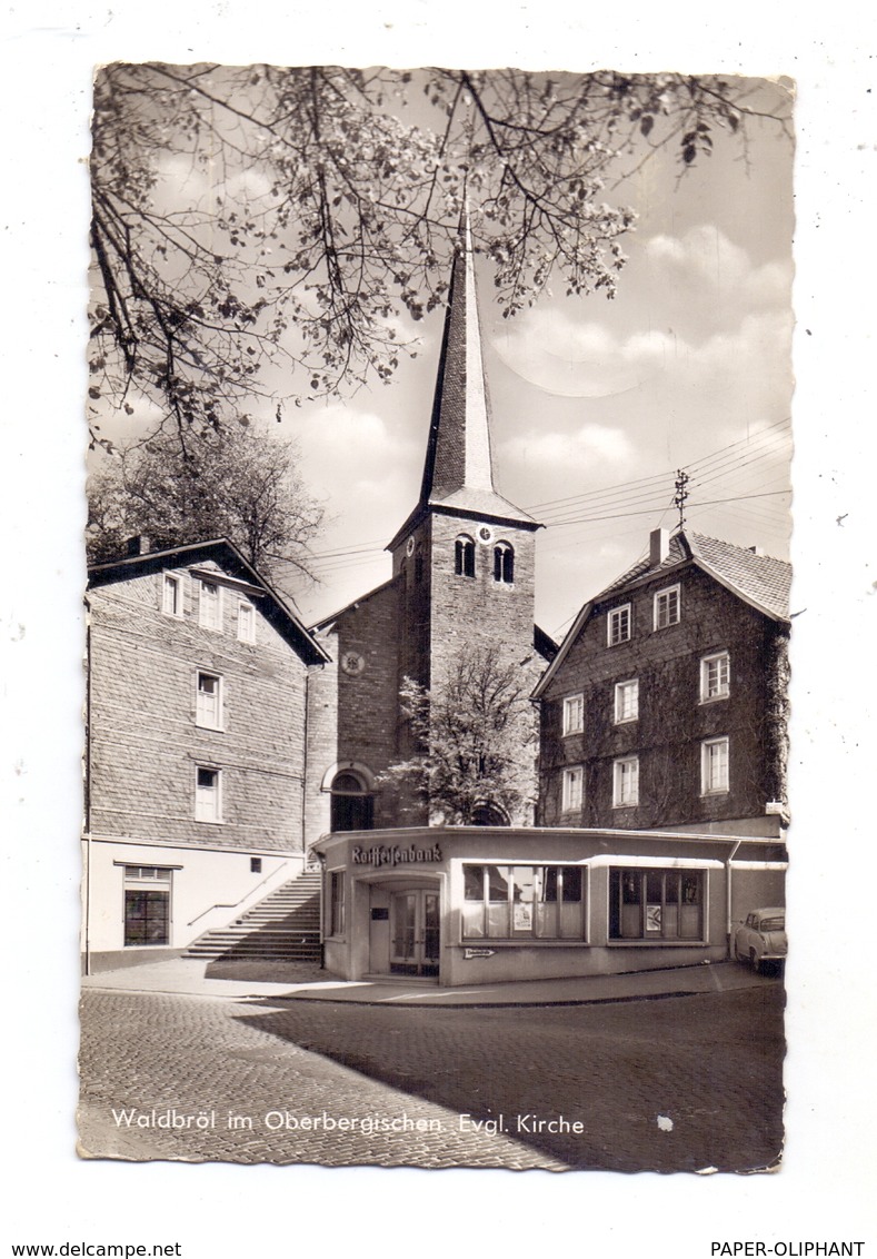 5220 WALDBRÖL, Raiffeisenbank, Evangelische Kirche, 1964 - Waldbröl