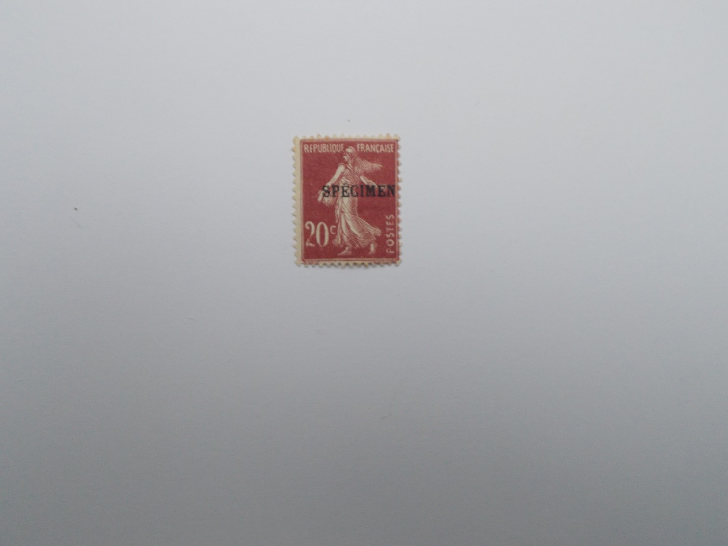 TIMBRE NEUF 20 ROUGE-BRUN DE TYPE SEMEUSE FOND PLEIN - Specimen