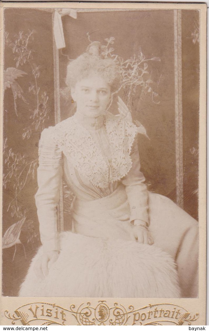 A350   ~  CDV,  CABINET PHOTO  ~ 11 Cm X 6,5  ~  LADY - Alte (vor 1900)