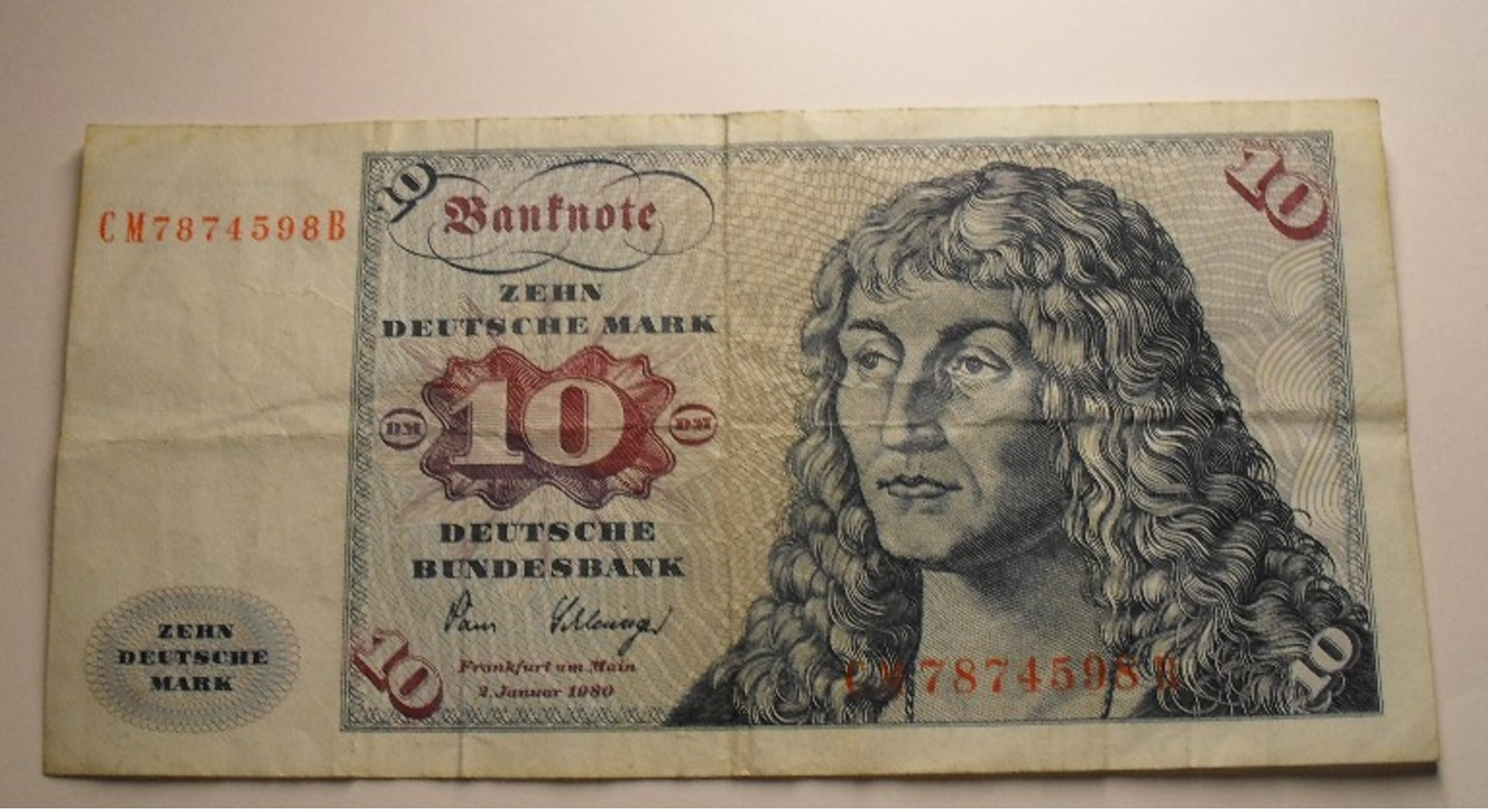 1980 - Allemagne - Germany - 10 Deutsche Mark, Frankfurt 2 Januar 1980, CM7874598B - 10 Deutsche Mark