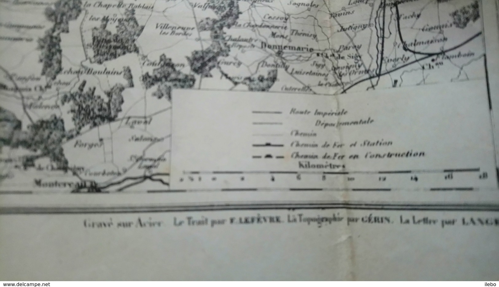 Plan Des Environs De Paris Dressé Par Dufour Gravé Sur Acier - Autres Plans