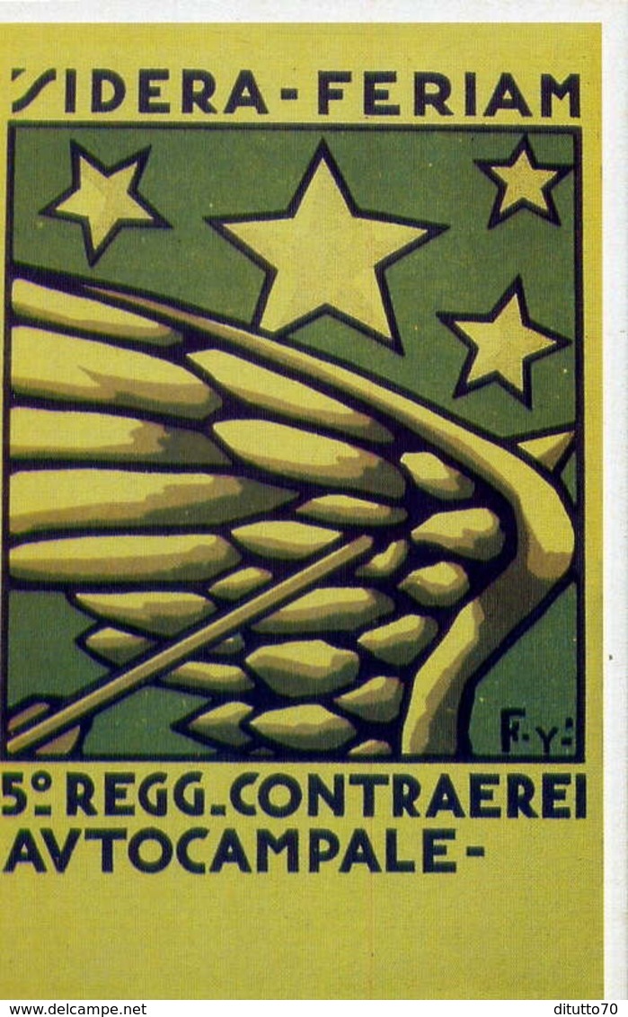 5° Reggimento Contraerei Autocampale - Armi - Italia 1918 - Riproduzione Da Originale - Altri & Non Classificati