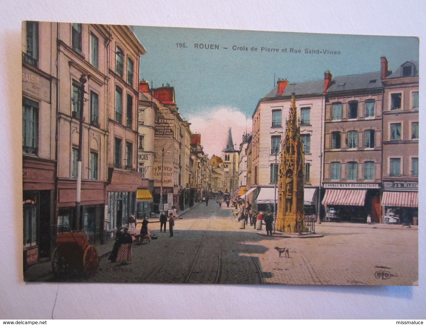 76 Seine Maritime  Rouen Croix De Pierre Et Rue Saint Vivien - Rouen