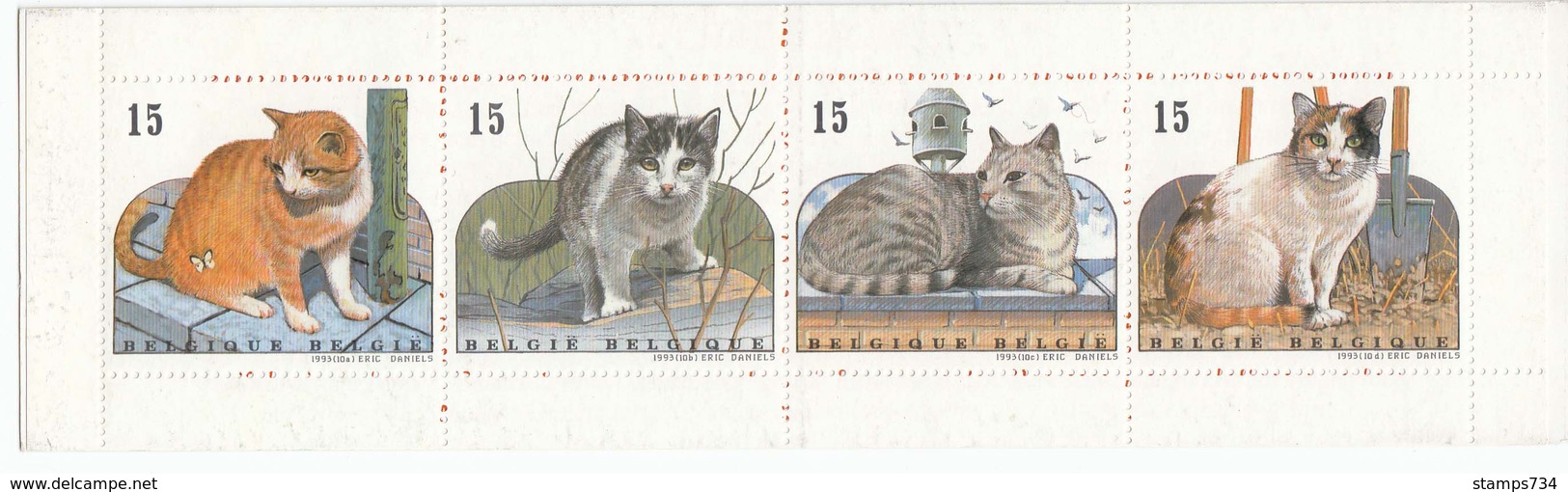 Belgique 1993 - Chats Europeens, Carnet, MNH**, Non Plie - Unused Stamps