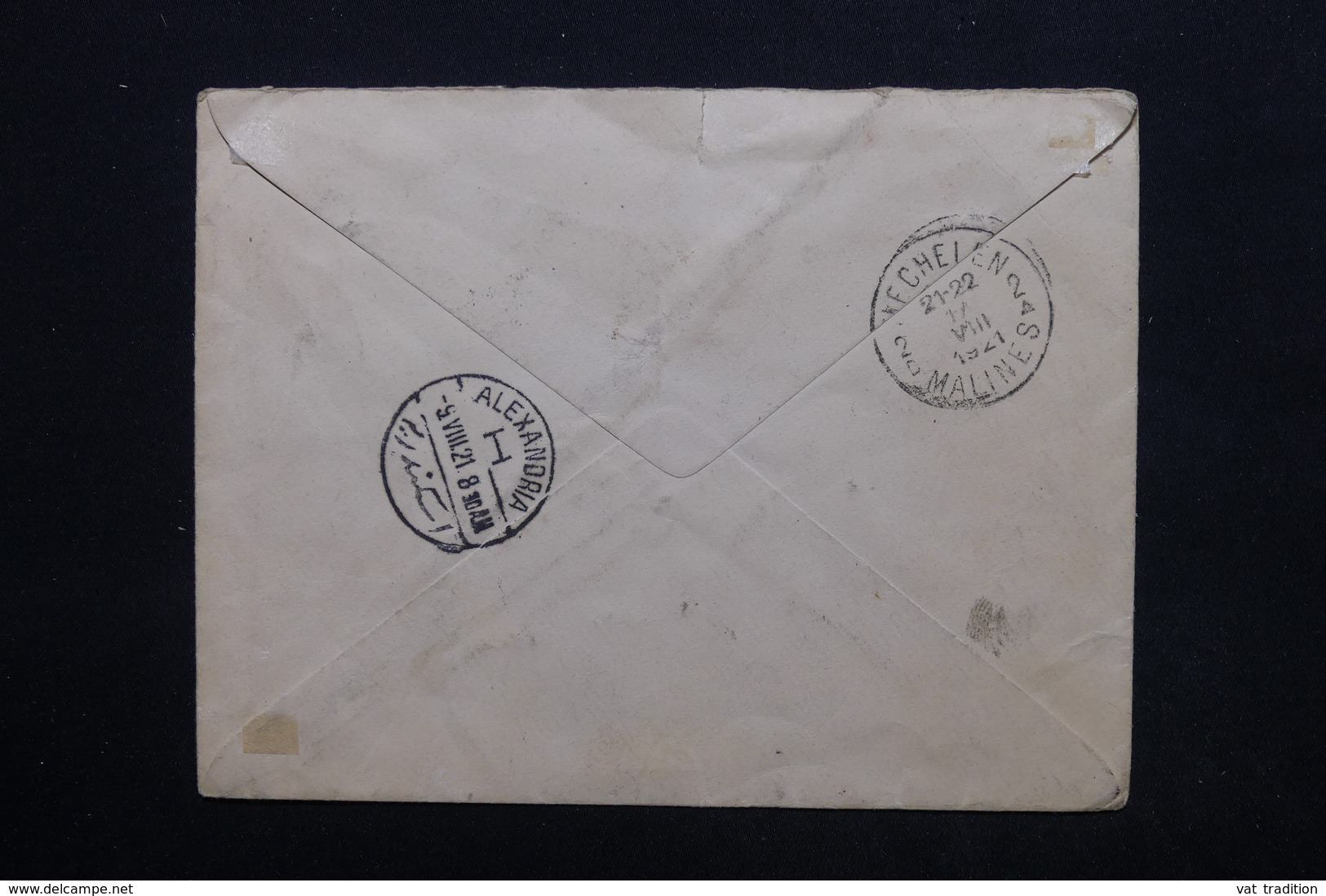 EGYPTE - Entier Postal + Complément Pour La Belgique En 1921 - L 24789 - 1915-1921 Protectorat Britannique