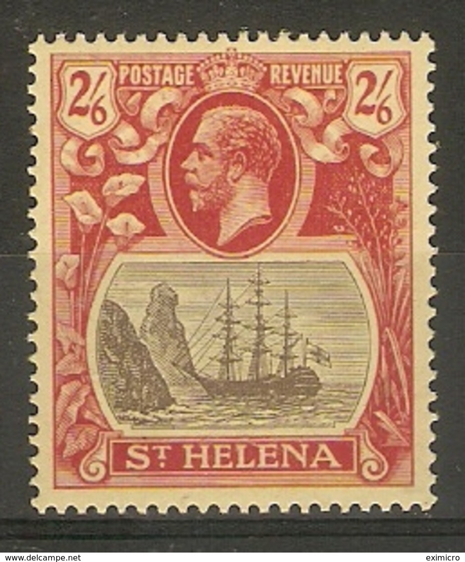 ST HELENA 1922 2s 6d SG 94 WATERMARK MULTIPLE CROWN CA LIGHTLY MOUNTED MINT Cat £28 - Saint Helena Island