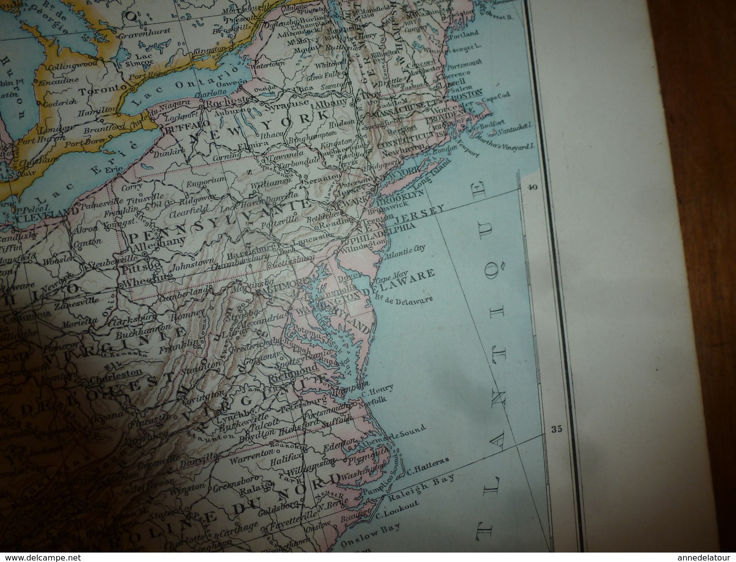 Carte Géographique de l'année 1884 ----> USA ; Mexique; Chili ; (Brésil Sud-Est); Uruguay ;