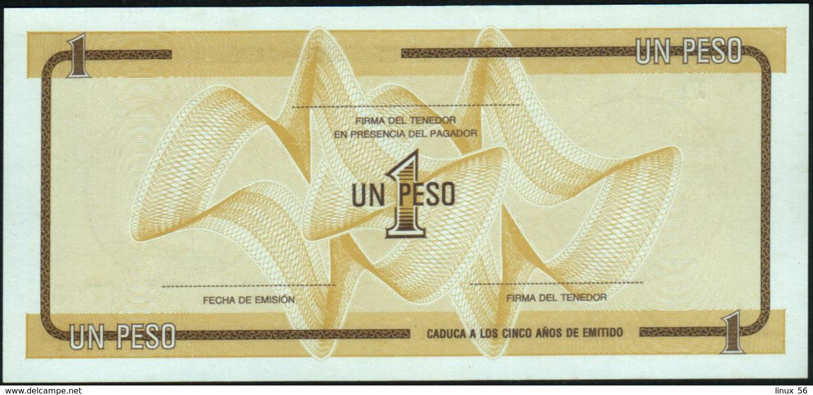 CUBA -  1 Peso Nd. {Foreign Exchange Certificates} UNC P. FX32 - Cuba