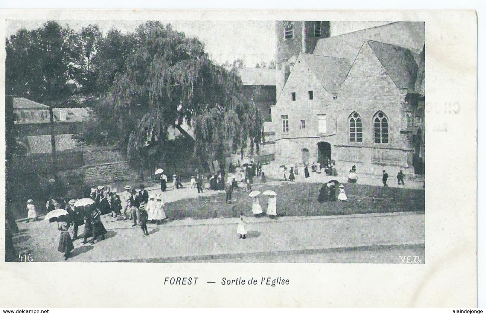 Vorst - Forest - Sortie De L'Eglise - Fournisseur De La Cour - Chocolat Blumer Rue Lambermont Anvers - Forest - Vorst