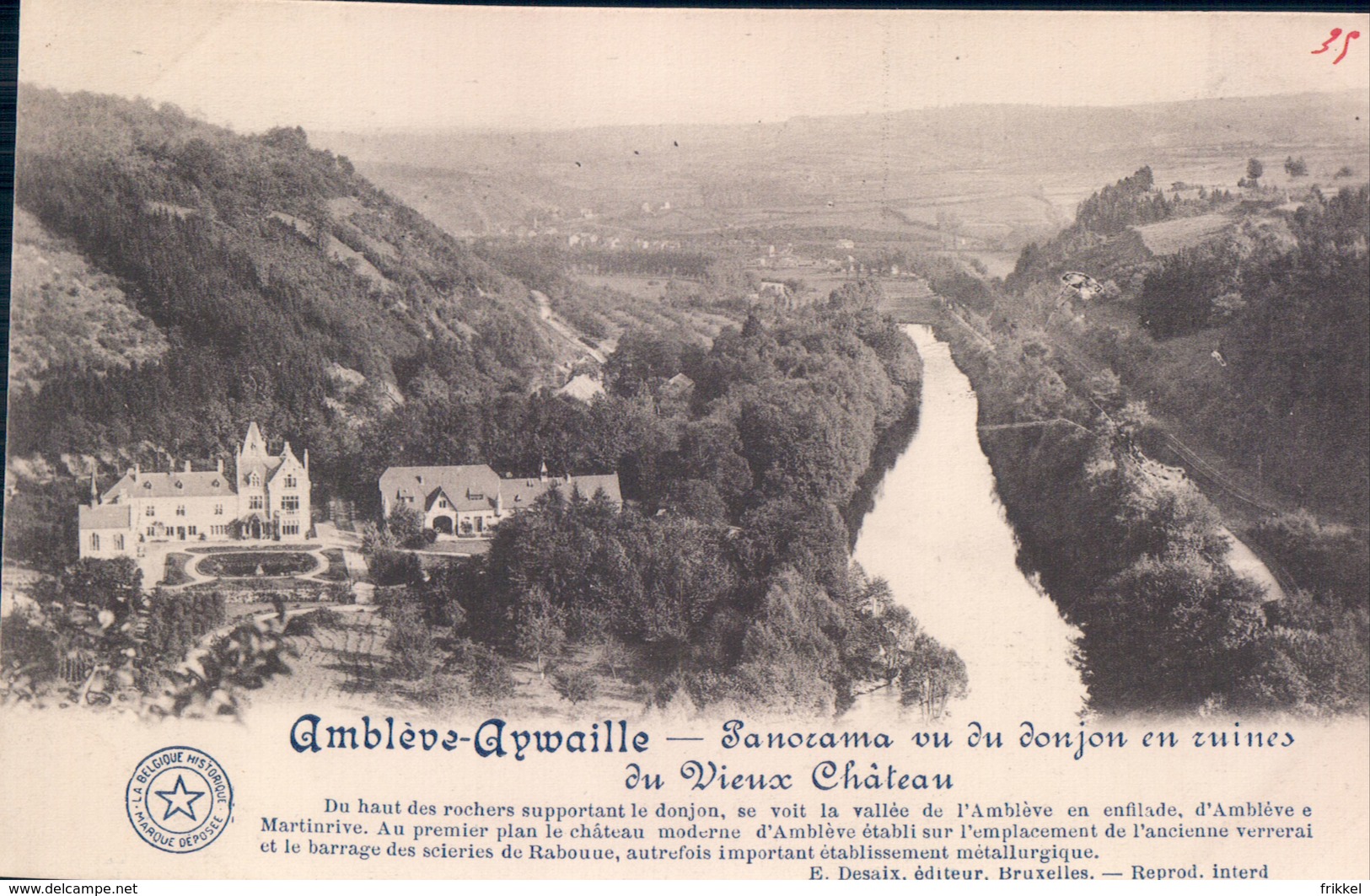 Amblève-Aywaille Panorama Vu Du Donjon Et Ruines Du Vieux Château - Aywaille