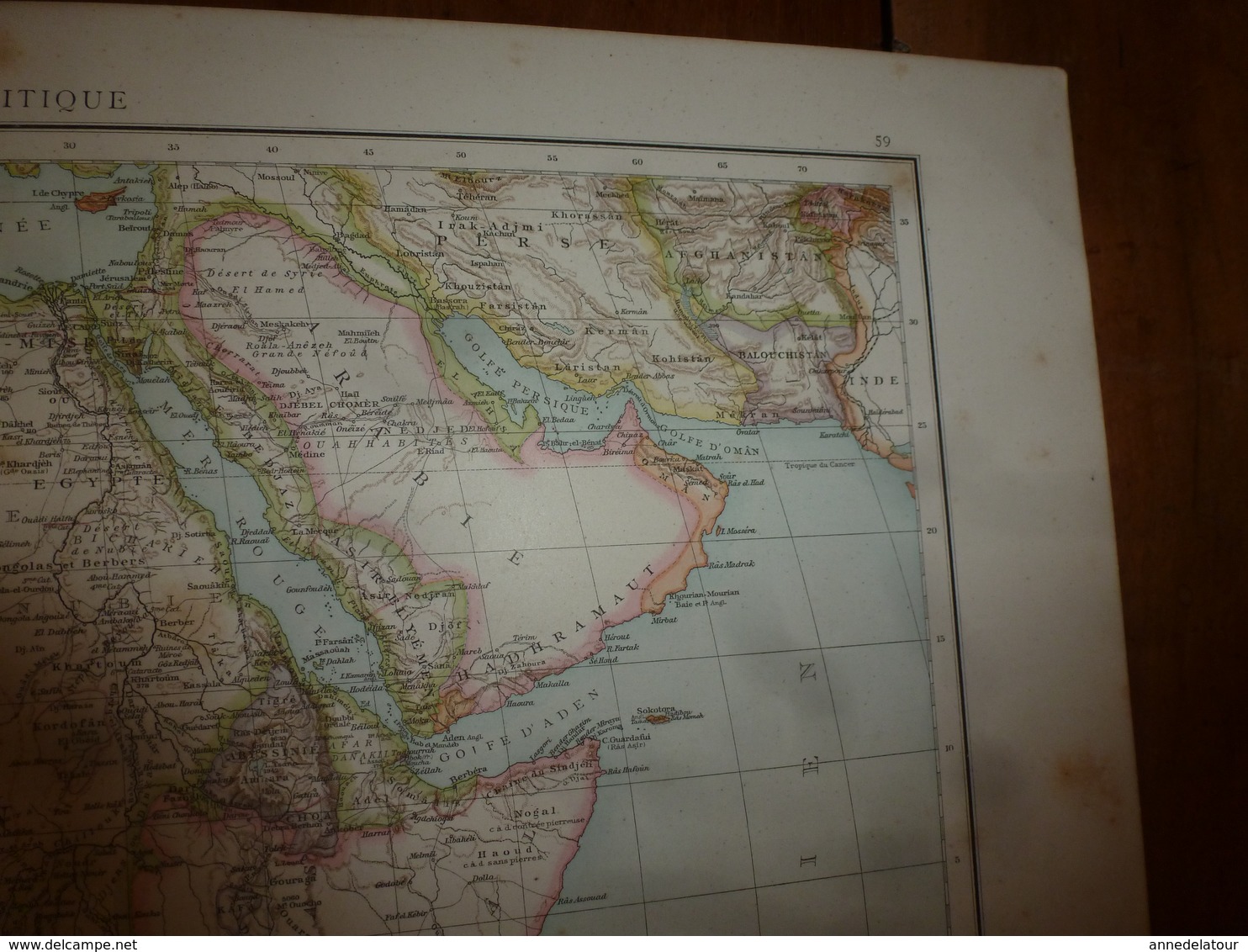 1884 Carte Géographique :Recto (Afrique Physique Et Politique); Verso (Egypte,Algérie,Tunisie, Etc) - Cartes Géographiques