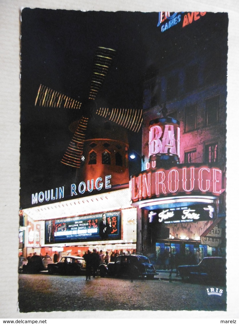 PARIS La Nuit Le Moulin Rouge Illuminé - Paris La Nuit