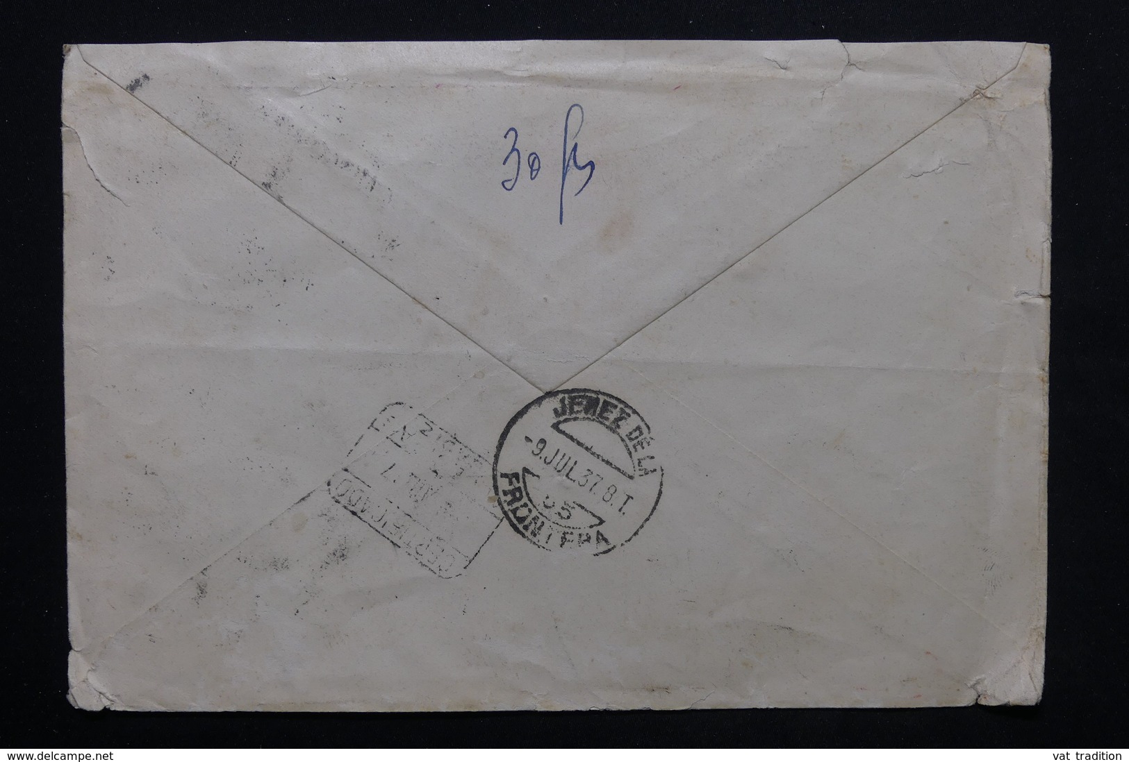 ESPAGNE - Enveloppe De Malaga Pour Bremen En 1937 Par Avion Via Cadiz / Roma ,contrôle Postal - L 24833 - Nationalistische Zensur