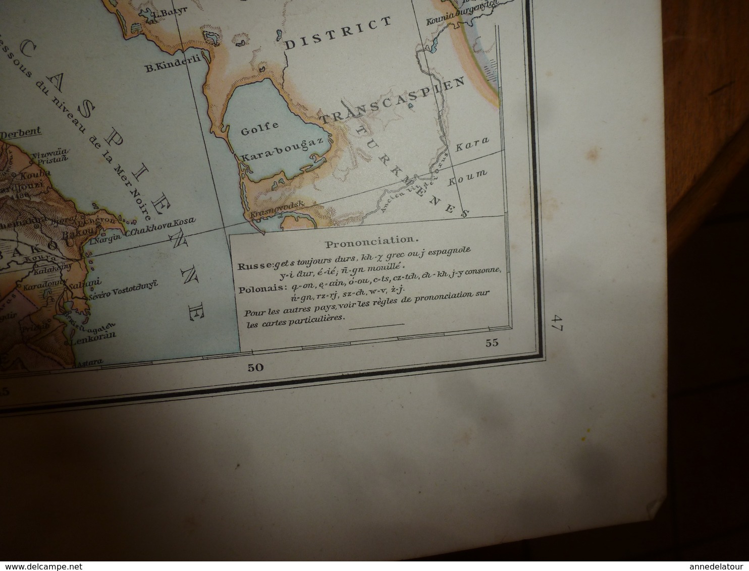 1884 Carte Géographique :Recto (Russie D'Europe) ; Verso ( Pologne , Caucasie)  Etc - Geographical Maps