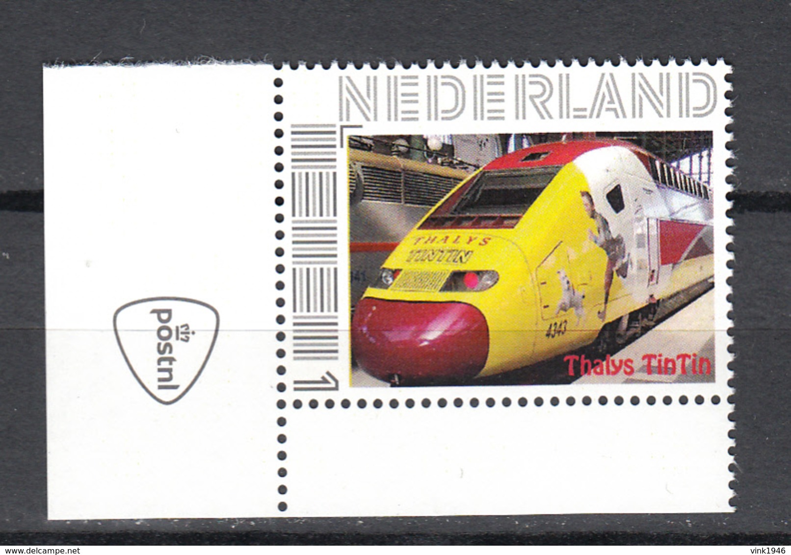 Nederland Netherlands 2012,1V Met Logo Post.nl,kuifje,tintin,met Thalys,railway,trein,MNH/Postfris(A3525) - Autres & Non Classés