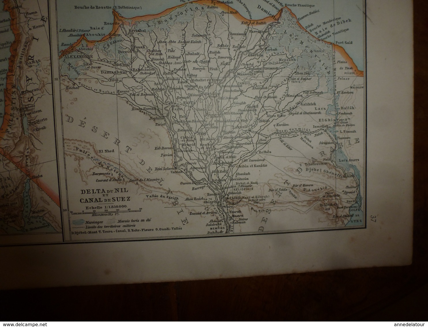 1884 Carte Géographique :Recto (Presqu'île des Balkans) ; Verso (Grèce, Crète) , (Méditerranée orientale) etc