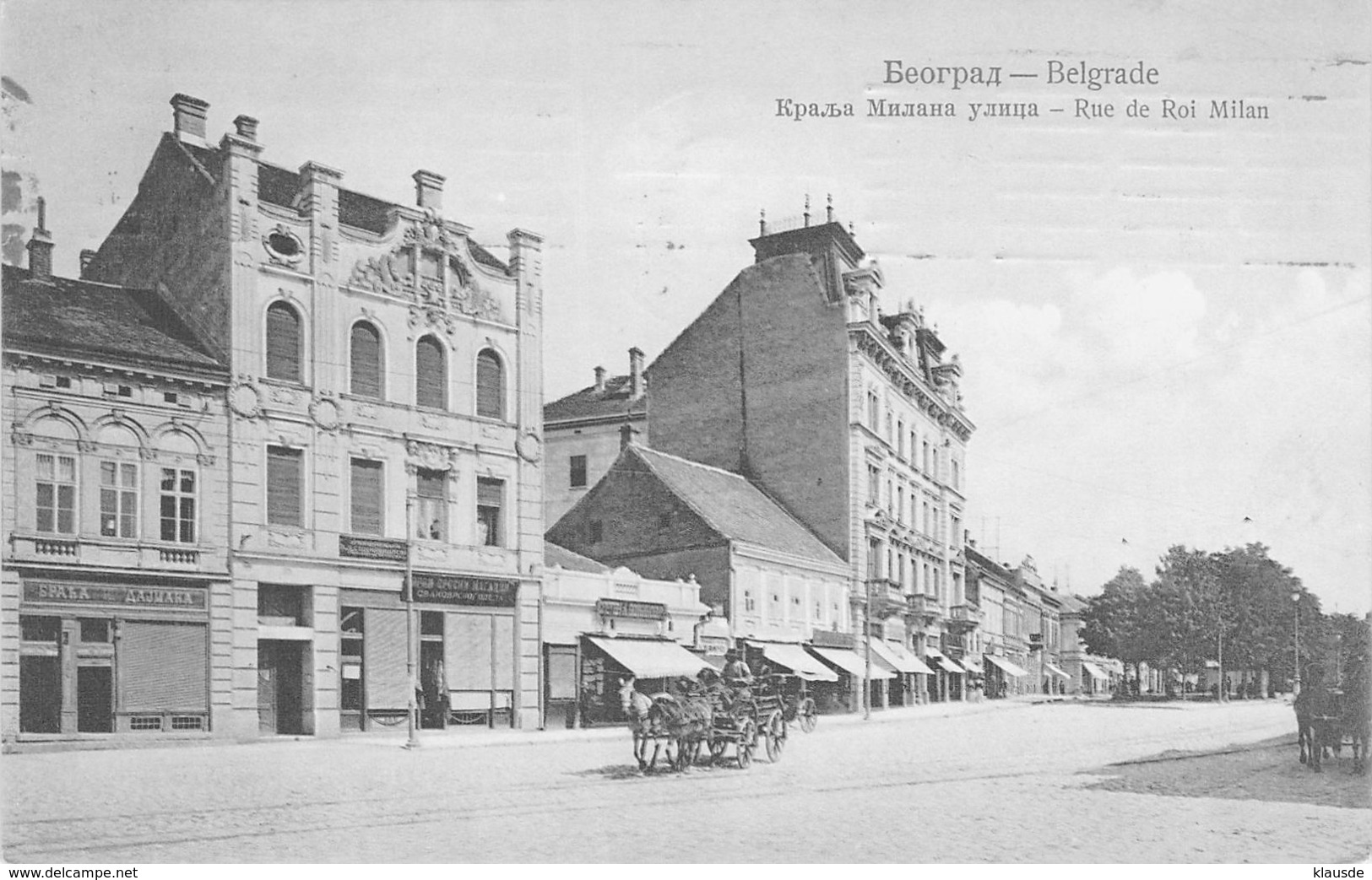 Belgrad - Rue De Roi Milan 1910 - Serbie