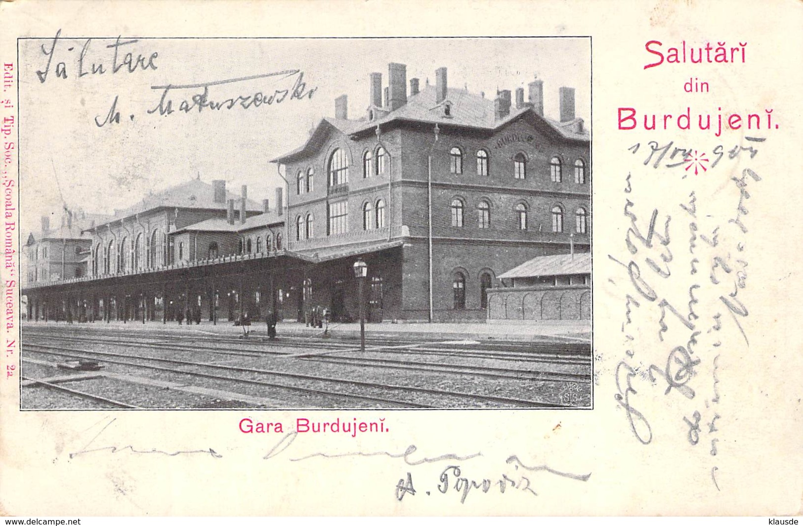 Gara Burdujeni 1904 - Romania