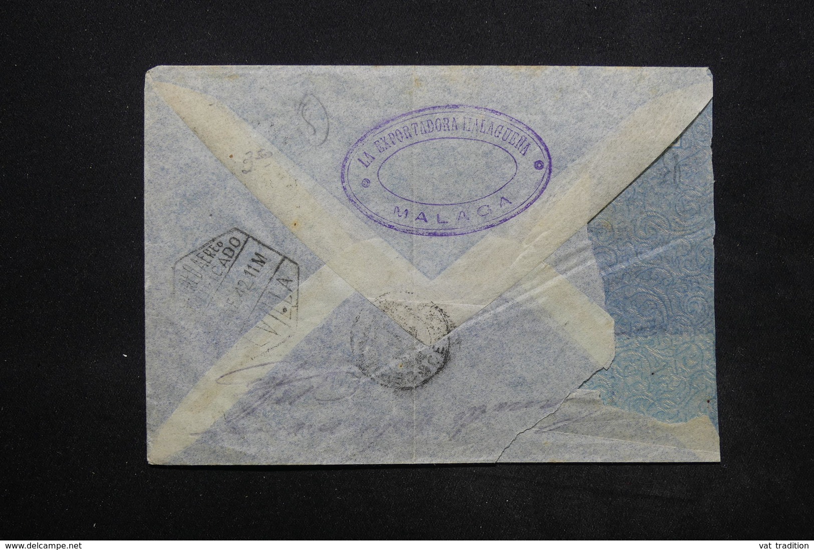 ESPAGNE - Enveloppe De Malaga Pour Buenos Aires En 1942 Avec Censure - L 24858 - Marcas De Censura Nacional