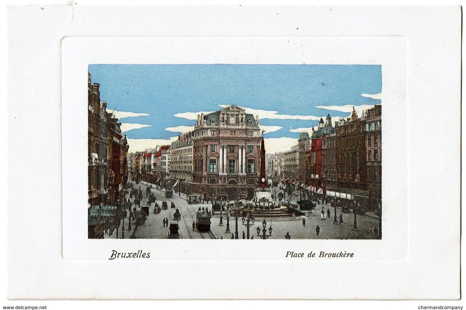 Bruxelles - Place De Brouckère - Carte Aquarellée - Félix Cohn 09 7542 - Etat Neuf !  - 2 Scans - Marktpleinen, Pleinen