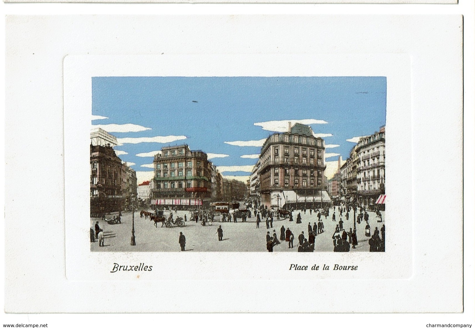 Bruxelles - Place De La Bourse - Carte Aquarellée - Félix Cohn 09 7553 - Etat Neuf !  - 2 Scans - Places, Squares