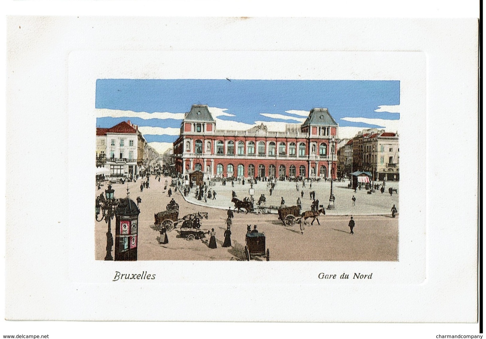 Bruxelles - Gare Du Nord - Carte Aquarellée - Félix Cohn 09 7547 - Etat Neuf !  - 2 Scans - Transport (rail) - Stations