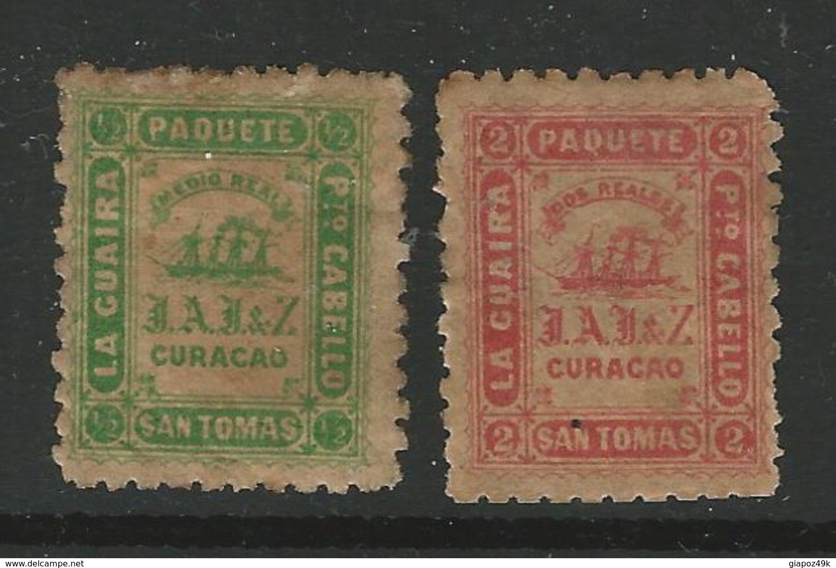 CURACAO - 1869 - SAN TOMAS - La GUAIRA - P.to CABELLO - PAQUETE  - Posta Privata * - Cat.? € - L 1647 G - Curaçao, Antille Olandesi, Aruba