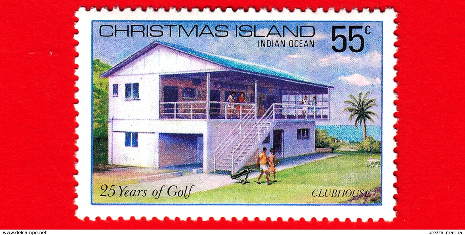 Nuovo - MNH - CHRISTMAS ISLAND  Isola Di Natale - 1980 - Sport - 25 Anni Di Golf - Clubhouse - 55 - Christmas Island