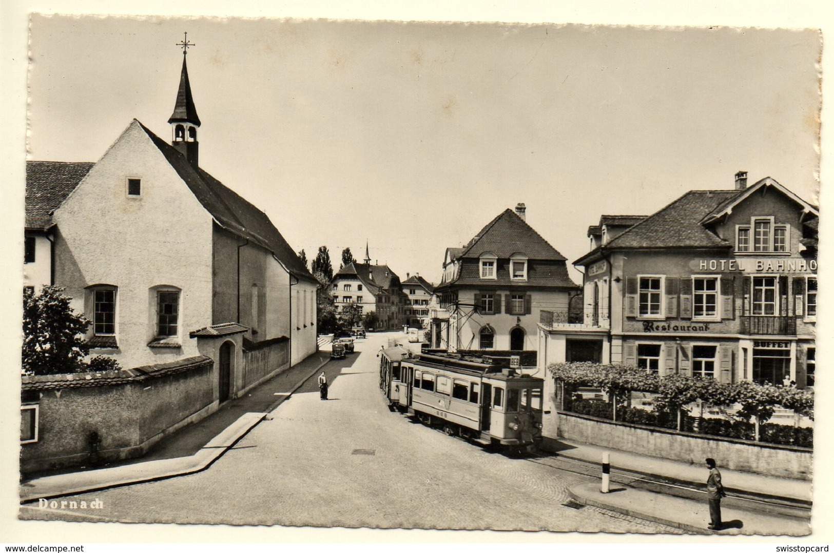 DORNACH Restaurant Hotel Bahnhof Strassenbahn Tram - Dornach