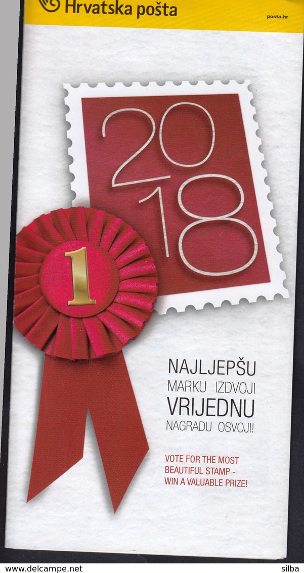 Croatia 2019 / Voting For The Most Beautiful 2018 Croatian Postage Stamp Issue / Prospectus, Leaflet, Brochure - Kroatien