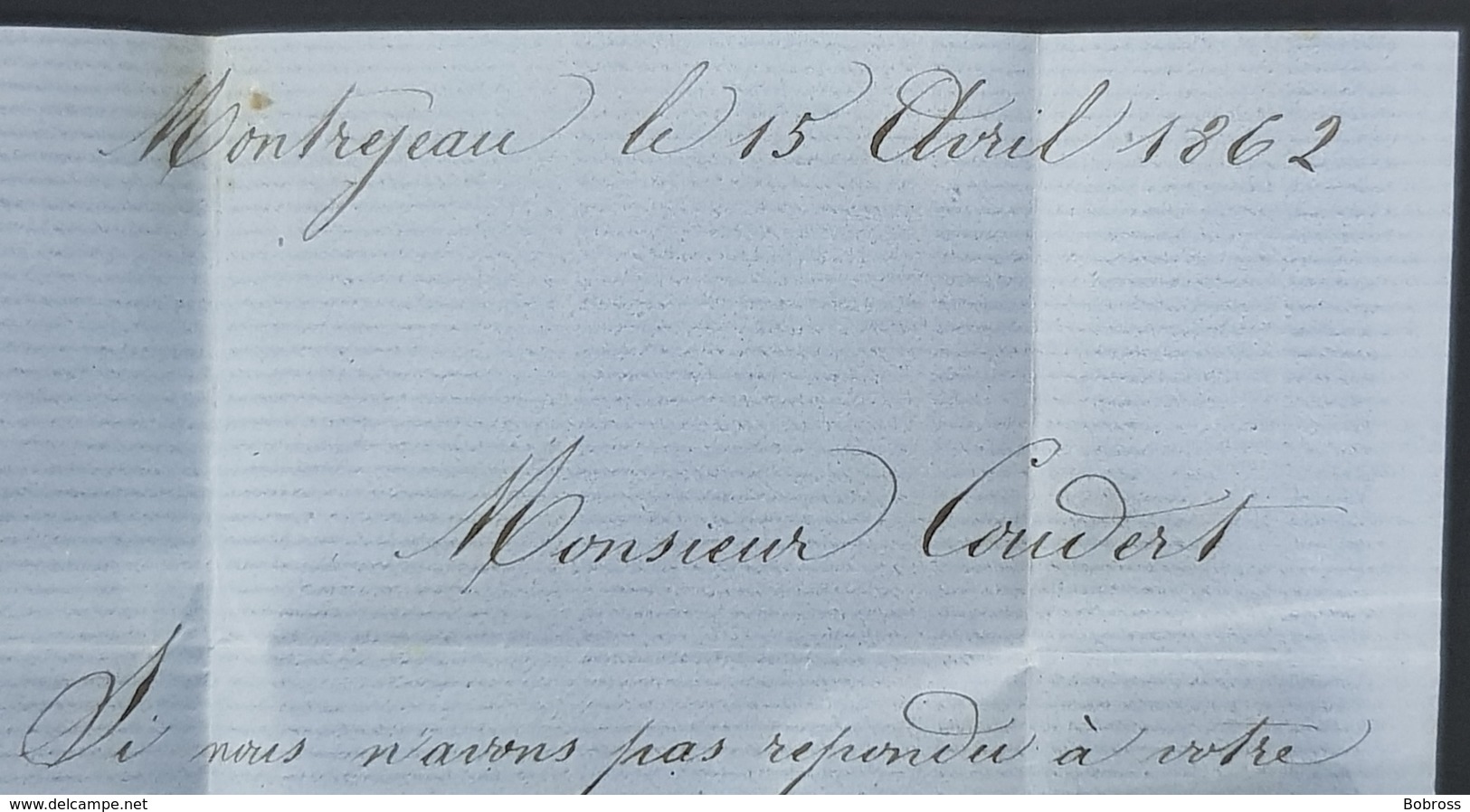 France, 1862 Lettre De Montréjeau Pour Gironde, Republique Française - 1849-1876: Classic Period