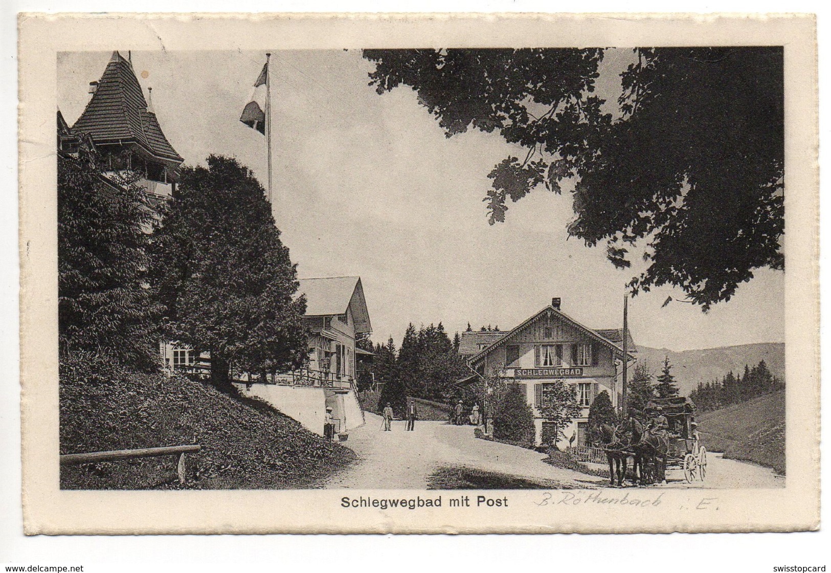 LINDEN Schlegwegbad Mit Post Postkutsche - Linden