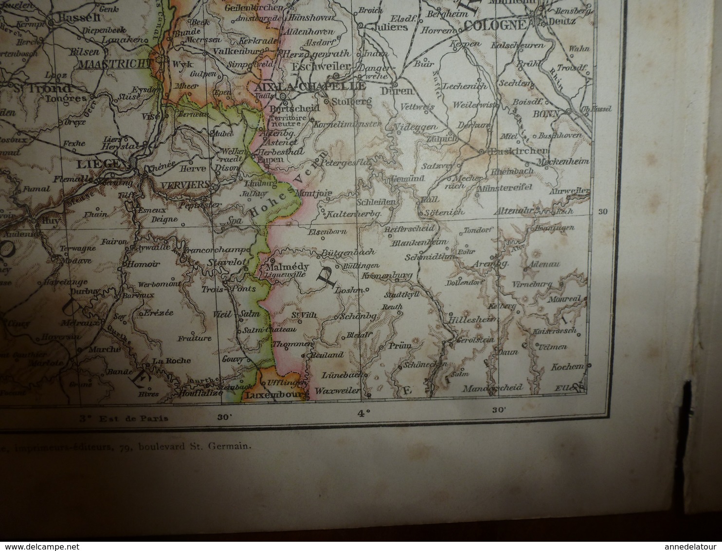 1884 Carte Géographique : Recto (GRANDE BRETAGNE et IRLANDE) ;  Verso (PAYS-BAS) et (FRANCE du Sud-Est dont CORSE ) etc