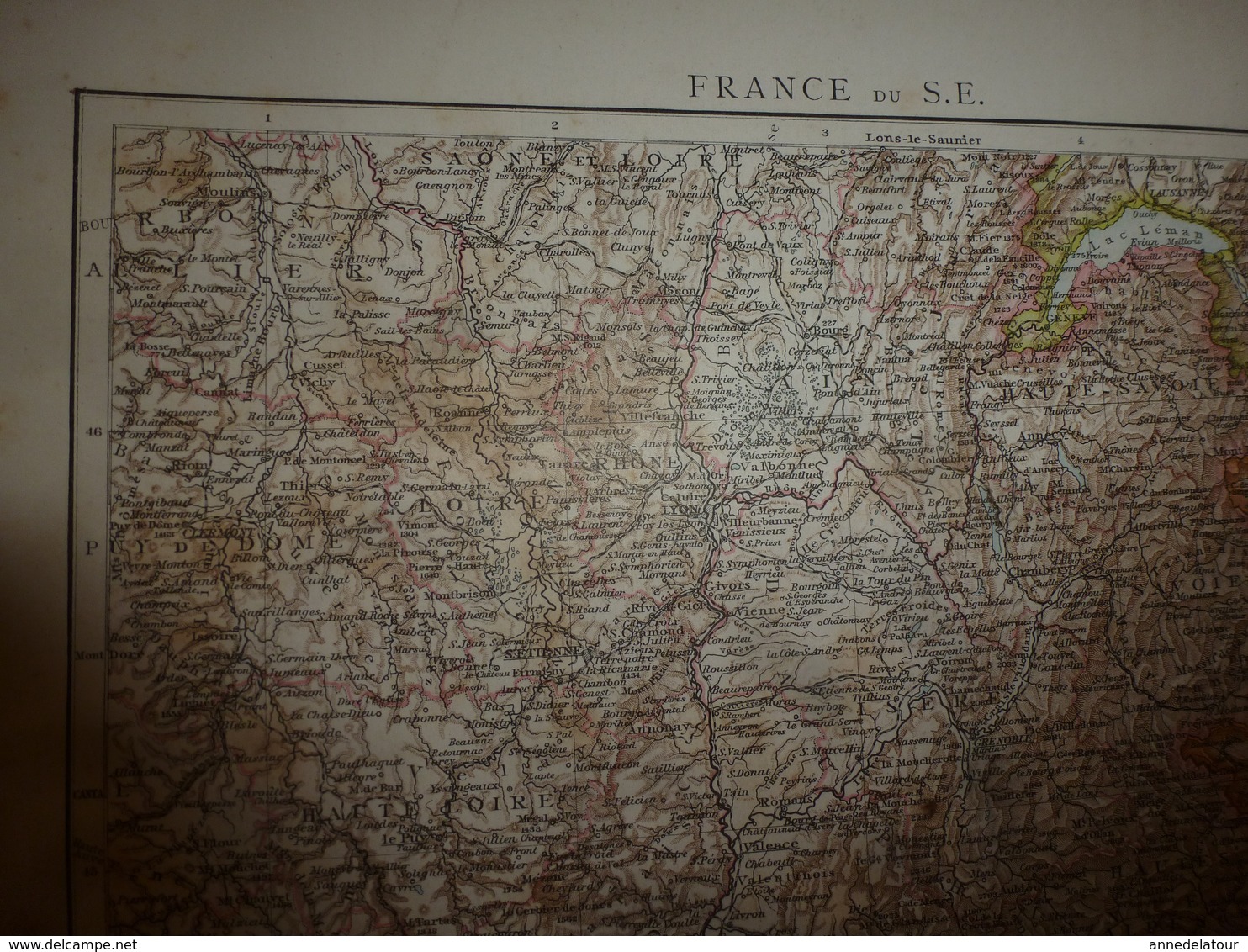 1884 Carte Géographique : Recto (GRANDE BRETAGNE et IRLANDE) ;  Verso (PAYS-BAS) et (FRANCE du Sud-Est dont CORSE ) etc