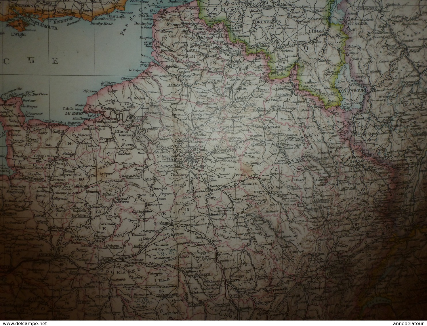 1884 Carte Géographique : Recto (FRANCE Politique) ;  Verso (FRANCE Du Sud-Ouest) Et (FRANCE Du Nord-Est ) Etc - Carte Geographique