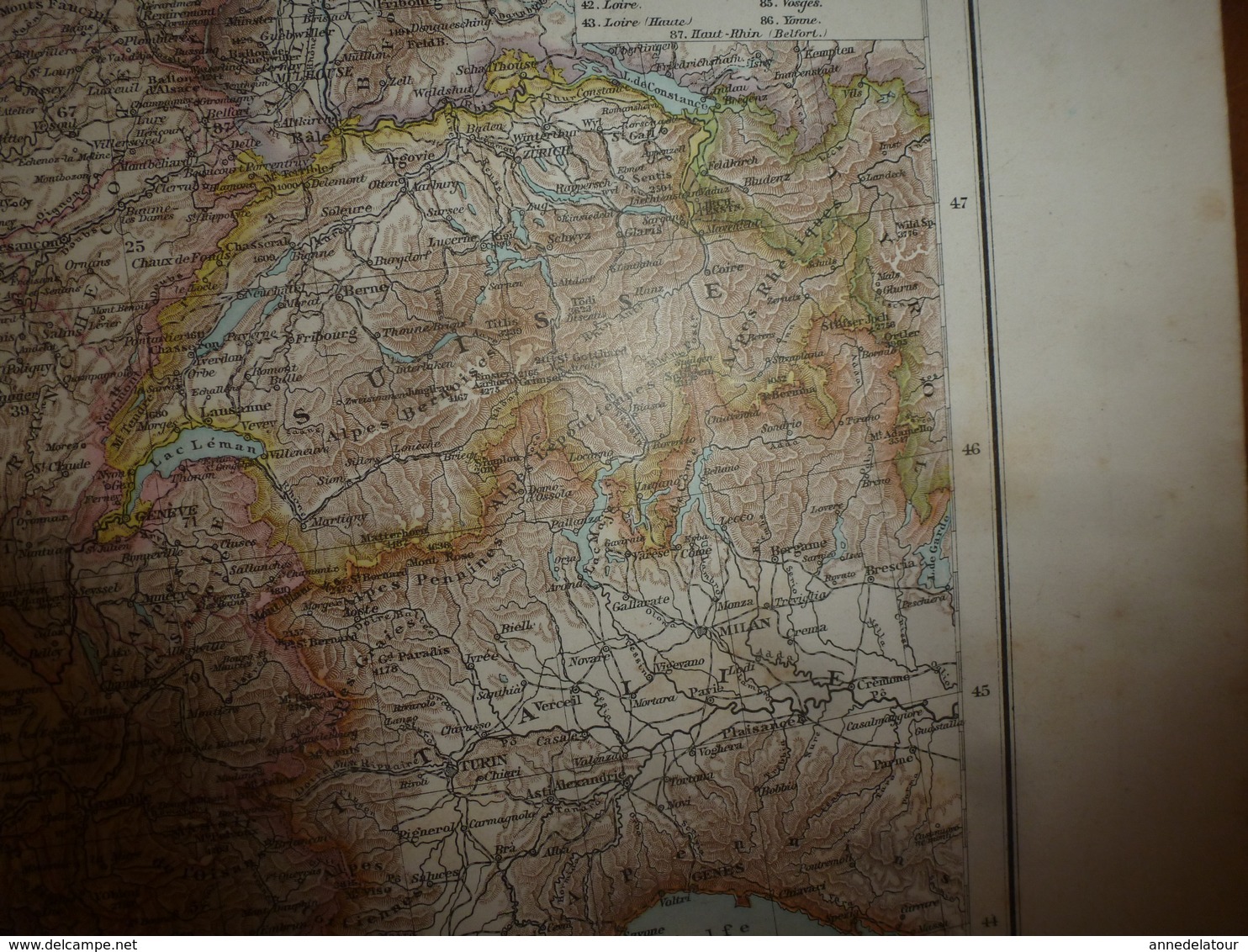 1884 Carte Géographique : Recto (FRANCE Politique) ;  Verso (FRANCE Du Sud-Ouest) Et (FRANCE Du Nord-Est ) Etc - Geographical Maps