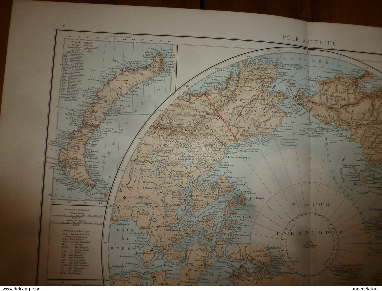 1884 Carte Géographique :Recto (PÔLE Arctique Et SPITZBERG); Verso (OCEAN Antarctique Et Polynésie) Etc - Cartes Géographiques