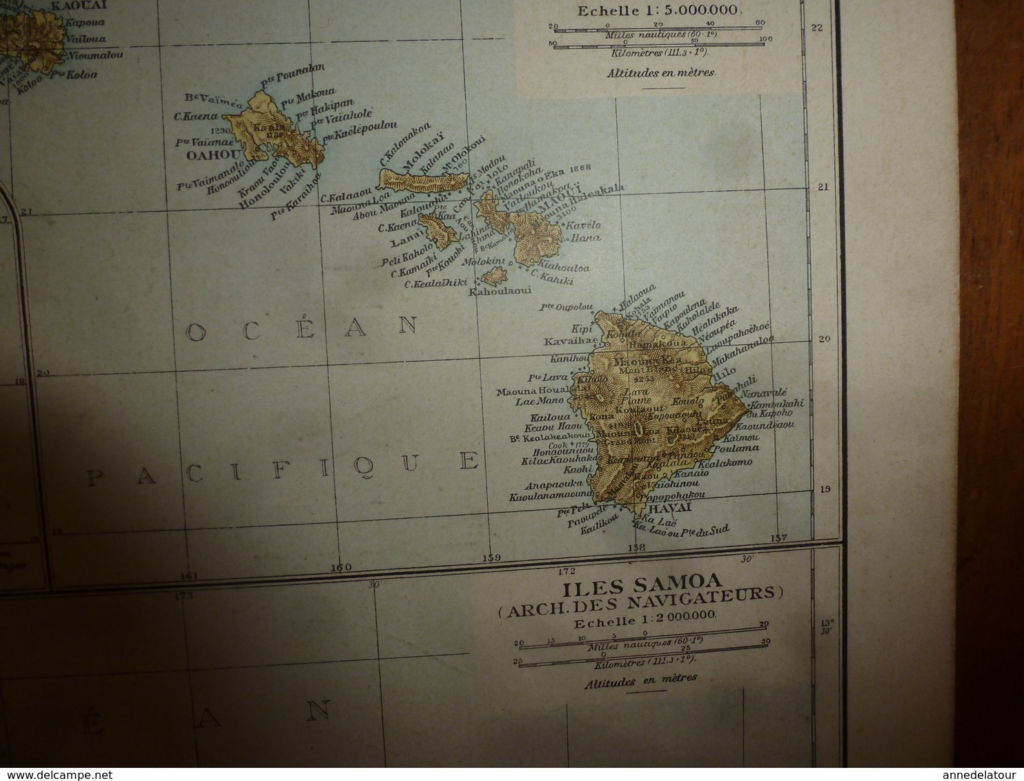 1884 Carte Géographique :Recto (PÔLE Arctique et SPITZBERG); Verso (OCEAN Antarctique et Polynésie) etc